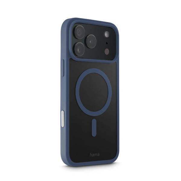 Hama Frame Protect, kryt pro Apple iPhone 17 Pro Max, magnetický, průhledný/modrý