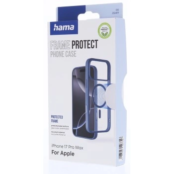 Hama Frame Protect, kryt pro Apple iPhone 17 Pro Max, magnetický, průhledný/modrý