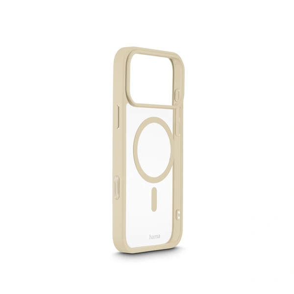 Hama Frame Protect, kryt pro Apple iPhone 17 Pro Max, magnetický, průhledný/béžový