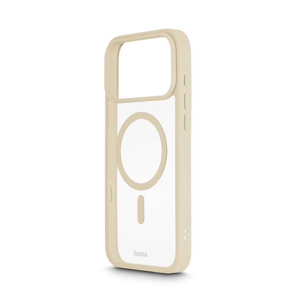 Hama Frame Protect, kryt pro Apple iPhone 17 Pro Max, magnetický, průhledný/béžový