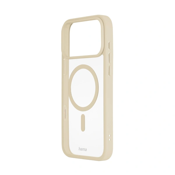 Hama Frame Protect, kryt pro Apple iPhone 17 Pro Max, magnetický, průhledný/béžový