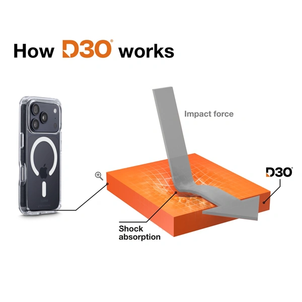 Hama Extreme Protect, kryt pro Apple iPhone 17 Pro, magnetický, D3O®, nežloutne, průhledný