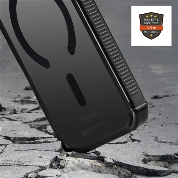 Hama Extreme Protect, kryt pro Apple iPhone 17 Pro, magnetický, D3O®, černý - vyrobený v Německu