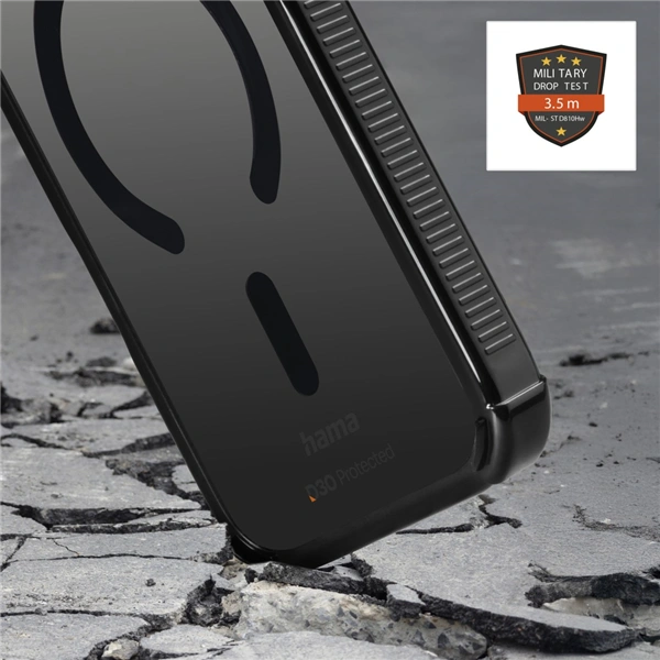 Hama Extreme Protect, kryt pro Apple iPhone 17 Pro, magnetický, D3O®, černý - vyrobený v Německu