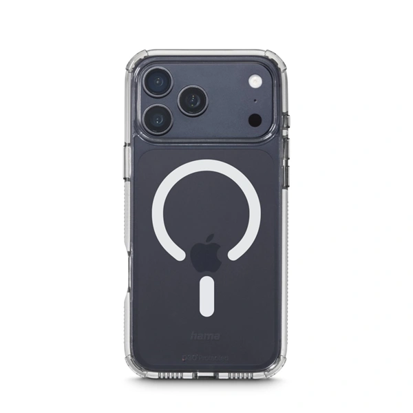 Hama Extreme Protect, kryt pro Apple iPhone 17 Pro Max, magnetický, D3O®, nežloutne, průhledný