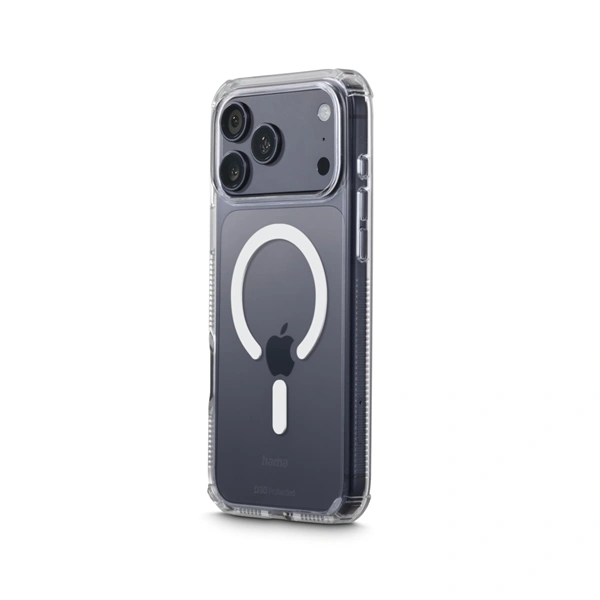 Hama Extreme Protect, kryt pro Apple iPhone 17 Pro Max, magnetický, D3O®, nežloutne, průhledný