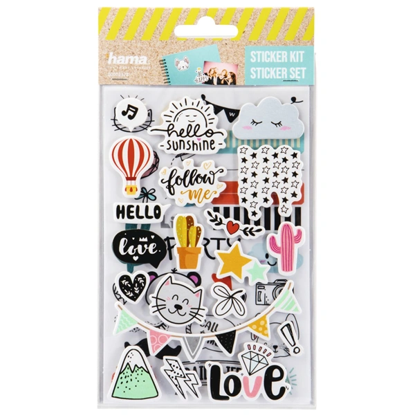 Hama samolepky pro kreativní tvorbu, různé motivy, balení 30 setů (cena je uvedená za 1 set)