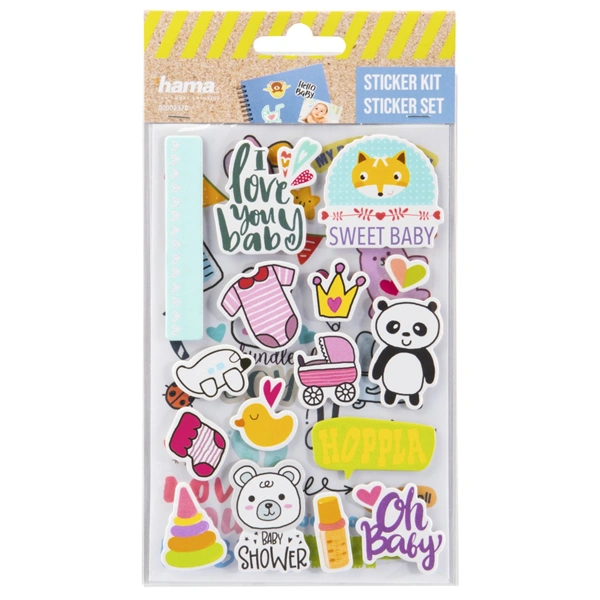 Hama samolepky pro kreativní tvorbu, různé motivy, balení 30 setů (cena je uvedená za 1 set)