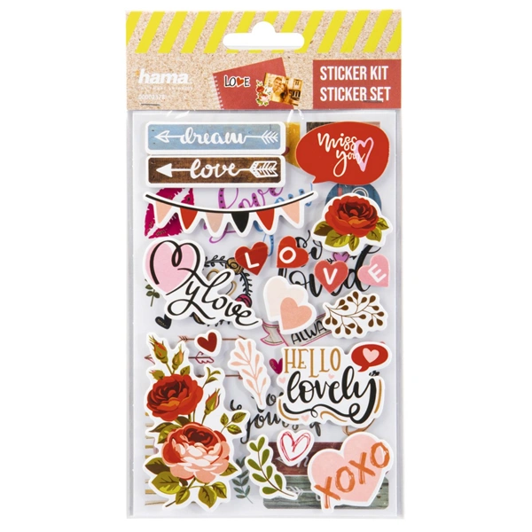 Hama samolepky pro kreativní tvorbu, různé motivy, balení 30 setů (cena je uvedená za 1 set)