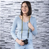 Hama Braid 120, popruh na fotoapart, dlka 120 cm, ern/lut