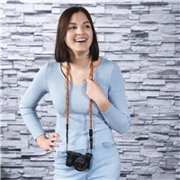 Hama Braid 120, popruh na fotoapart, dlka 120 cm, oranov/modr