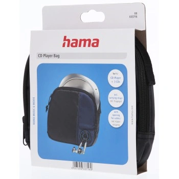 Hama pouzdro na přenosný CD přehrávač a 3 CD, černé/modré