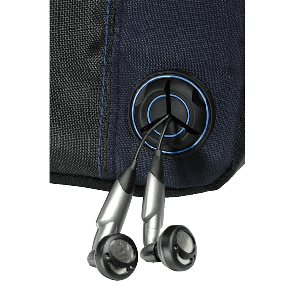 Hama CD Player Bag for Player and 3 CDs, black/blue