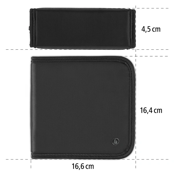 Hama Wallet 20, pouzdro pro 20 CD/DVD/Blu-ray disků, polyester, černé