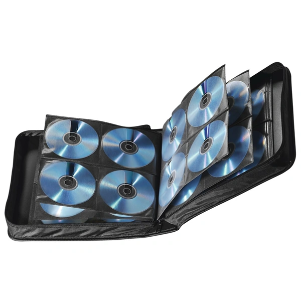 Hama Wallet 208, pouzdro pro 208 CD/DVD/Blu-ray disků, polyester, černé