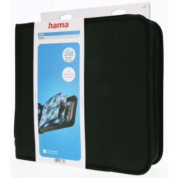 Hama Wallet 208, pouzdro pro 208 CD/DVD/Blu-ray disků, polyester, černé