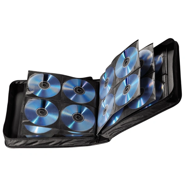 Hama Wallet 208, pouzdro pro 208 CD/DVD/Blu-ray disků, polyester, černé