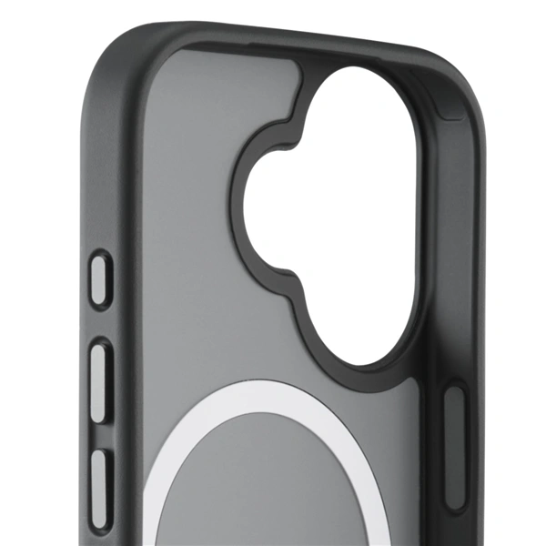 Black Rock Hybrid Case, kryt pro Apple iPhone 17, magnetický, matný, poloprůhledný černý