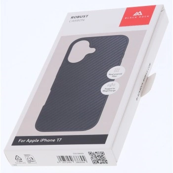 Black Rock Robust Carbon, kryt pro Apple iPhone 17, magnetický, karbonový vzhled, černý
