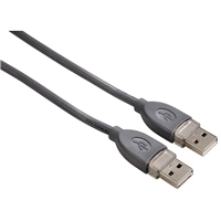 Hama USB kabel typ A-A, propojovací, 1,8m, edý, blistr