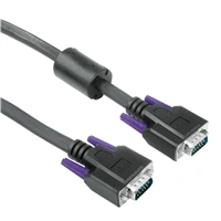 Hama VGA propojovací kabel, 15pin., 75 ohmů, ferity, 30m, černý