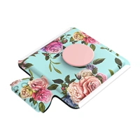PopSockets PopThirst, drk/obal na plechovku, s integrovanm PopGrip Gen. 2, tyrkysov s kvtinami