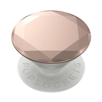 PopSockets PopGrip Gen.2, Metalic Diamond Rose Gold, 3D diamant rové zlato, hliníkový