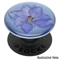 PopSockets PopGrip Gen.2, Pressed Flower Larkspur Purple, fialový kvítek zalitý v pryskyici