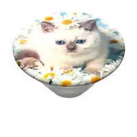 PopSockets PopTop Gen.2, Purr-fect Flower, koátko v kopretinách, výmnný vrek