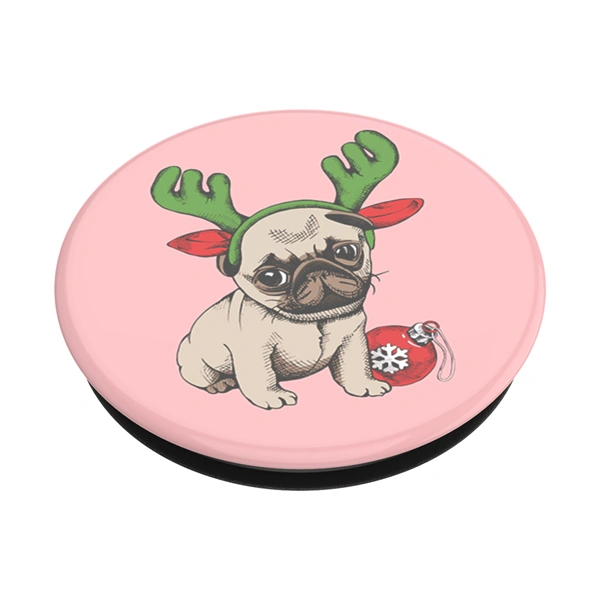 PopSockets PopGrip Gen.2, Holiday Pug, vánočný mopslík