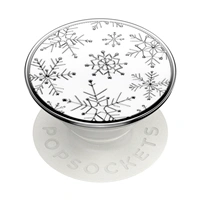 PopSockets PopGrip Gen.2, Enamel Snow Metal, sněhové vločky, smaltovaný povrch