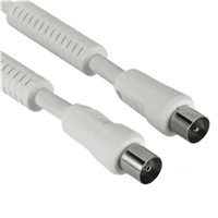 Hama anténní kabel 90dB, bílý, feritové filtry, 5m