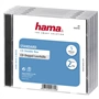 Hama CD Double box, standardní obal na 2 CD/DVD, průhledný/černý, balení 5 ks (cena za balení)