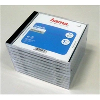 Hama CD BOX náhradní obal, 10ks/bal, transparentní/černá