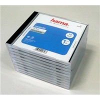 Hama CD BOX nhradn obal, 10ks/bal, transparentn/ern