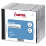 Hama CD Double box, standardní obal na 2 CD/DVD, průhledný/černý, balení 10 ks (cena za balení)