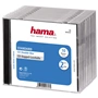 Hama standard CD Double Jewel Case, pack of 10, transparent/black