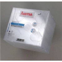 Hama CD obal Standard Double, 10 ks, prhledn
