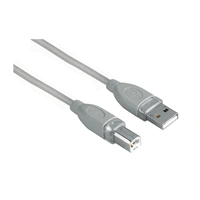 Hama USB kabel typ A-B, 3m, edý, blistr