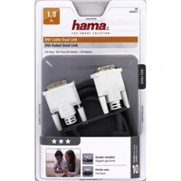 Hama DVI propojovac kabel, Dual link, 1,8m, ed