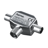 Hama rozboova pro TV, koaxiální zásuvka - 2 koaxiální vidlice, sáek