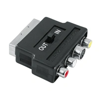 Hama SCART vidlice - 3 cinch + S-video redukce, IN/OUT pepína, sáek