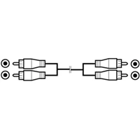 Hama 2 cinch vidlice - 2 cinch vidlice, 1,5 m, sek
