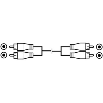 Hama 2 cinch vidlice - 2 cinch vidlice, 1,5 m, sáček