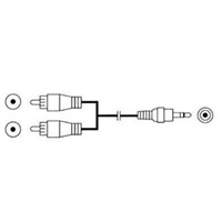 Hama jack vidlice 3,5mm stereo - 2 cinch vidlice, 1,5 m, sek