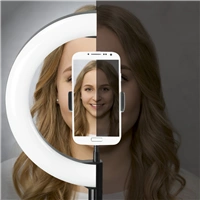 Hama SpotLight FoldUp 102, kruhové LED světlo 10,2" pro smartphone, BT spoušť, skládací