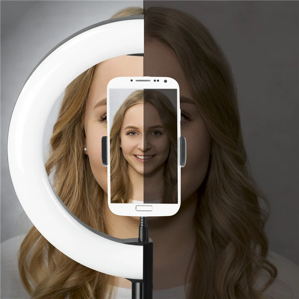 Hama SpotLight FoldUp 102, kruhové LED světlo 10,2" pro smartphone, BT spoušť, skládací