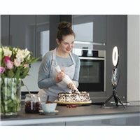 Hama kruhov LED svtlo 6,7" pro smartphone/tablet, s Bluetooth spout a stolnm stativem