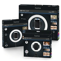 Hama SpotLight Steady 120 II, kruhov LED svtlo 12" pro telefon, Bluetooth spou, stativ