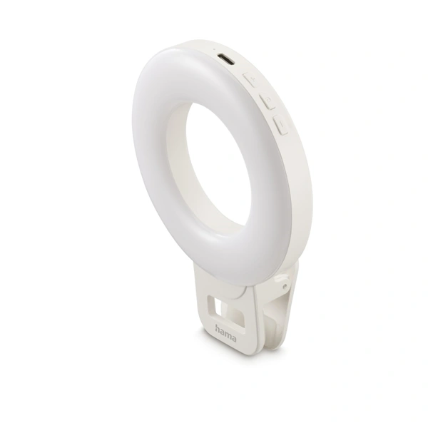 Hama LED kruhové světlo ToGo se svorkou na telefon, 60 LED, průměr 9,6 cm, nabíjecí